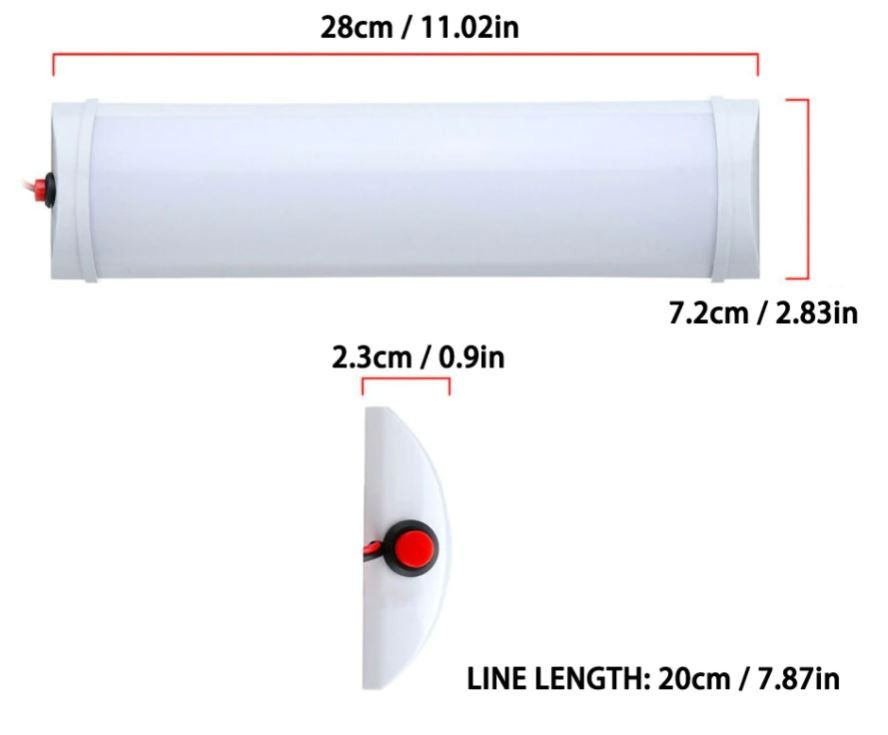 Luz led interior camper con switch
