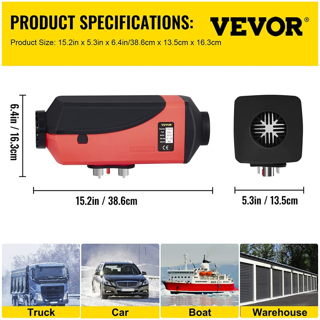 Calefactor diesel 2KW 24v tipo webasto para camper o motorhome