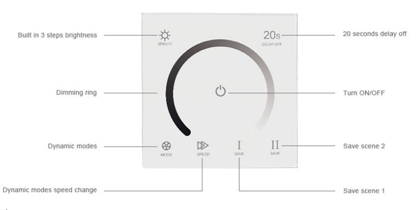 Dimmer 12v con memoria