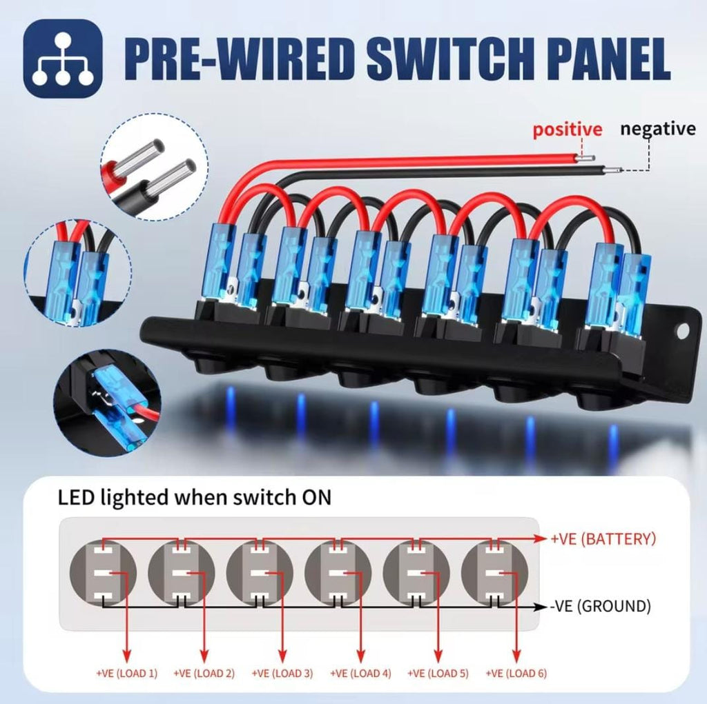 Botonera 6 switch