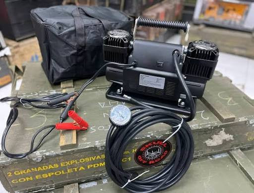 Compresor de aire Heavy Duty 300 lt/min 12v doble pistón