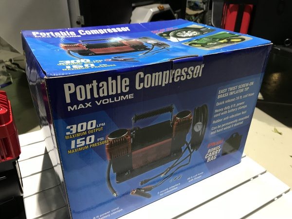 Compresor de aire 300 lt/min 12v doble pistón